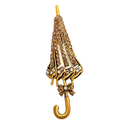 ORFOFE Regenschirm Brosche mit Strass Eleganter Anstecker für Anzug und Kleidung Modisches Accessoire für Damen für Besondere Anlässe und Alltag von ORFOFE