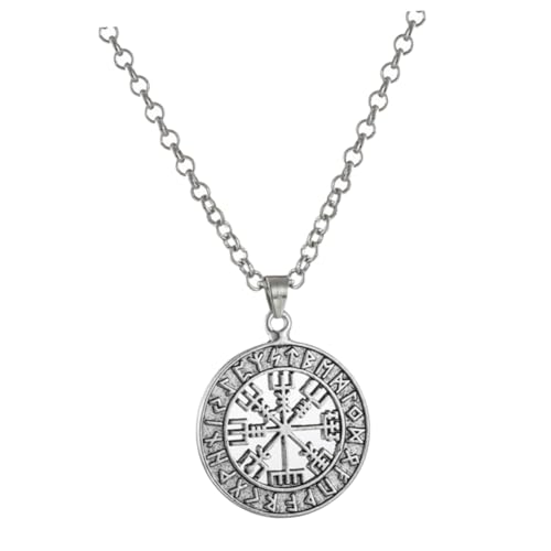 ORFOFE Retro Nordische Wikinger Halskette Herren Schmuck Doppelseitiger Wikinger Anhänger aus Legierung Modische Clavicle Kette für Männer Stilvolles Accessoire ORFOFE Retro Nordische Wikinger Halskette Herren Schmuck Doppelseitiger Wikinger Anhänger aus Legierung Modische Clavicle Kette für Männer Stilvolles Accessoire von ORFOFE