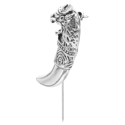 ORFOFE Retro Wolfkopf Brosche Anstecknadel aus Metall Vielseitige Anstecknadel für Kleidung und Anzugkragen Herrenbrosche mit Einzigartigem Design Stilvolle Dekoration für Hemd und Schal von ORFOFE