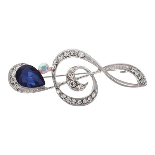 ORFOFE Rhinestone Brosche Musiknote Zinklegierung Dekorative Anstecknadel Damen Modeschmuck Antiexposure Design Silber Blau ORFOFE Rhinestone Brosche Musiknote Zinklegierung Dekorative Anstecknadel Damen Modeschmuck Antiexposure Design Silber Blau von ORFOFE