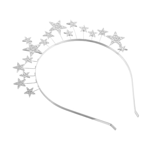 ORFOFE Rhinestone Haarreif mit Funkelnden Sternen Zinclegierter Kopfschmuck für Hochzeit Party und Karneval Komfortables Stirnband für Damen und Mädchen Festliches Accessoire von ORFOFE