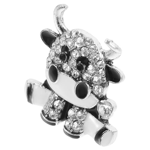 ORFOFE Rhinestone Kuh Brosche aus Legierung mit Strahlendem Design Modische Brustnadel für Damen und Mädchen Dekoratives Accessoire für Alltag und Kleidung von ORFOFE