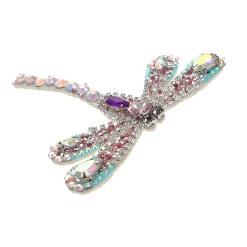 ORFOFE Rhinestone Libellen Aufbügler Patch Strass Applikation für Kleidung Schuhe Taschen DIY Hochzeitskleider Schmuckverzierung Glitzer Applique von ORFOFE