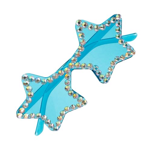 ORFOFE Rimless Sternförmige Sonnenbrille Candy Color Leicht Stylisch Party Brille für Damen und Herren Trendiges Einzigartiges Accessoire für Outdoor und Fotosession von ORFOFE