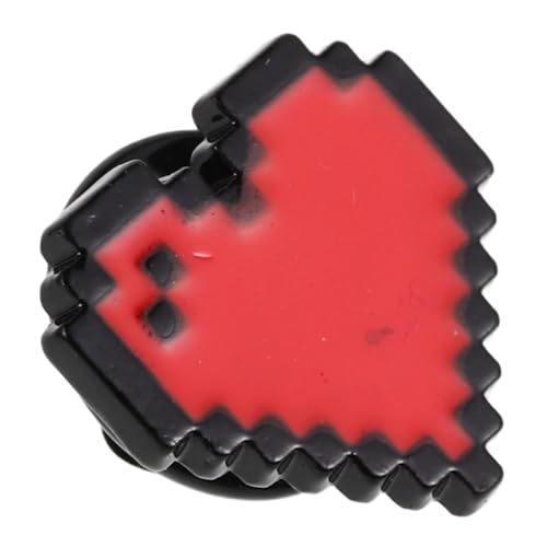 ORFOFE Rote Herz brosche Anstecknadel Pixel Design Zinklegierung Romantisch Für Damen Kleidung Taschen Party Valentinstag Accessoire von ORFOFE