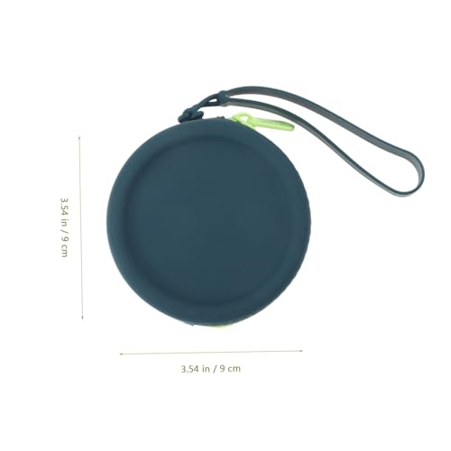 ORFOFE Runde Silikon Münzgeldbörse Mini Portemonnaie mit Münzfach Kompakte Schlüsseltasche für Erwachsene und Tragbare Aufbewahrungstasche für Kleinigkeiten Alltag von ORFOFE