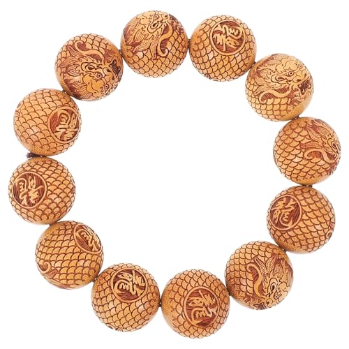 ORFOFE Sandelholz Buddha Gebetskette Armband mit Fein Geschnitztem Drachenmuster Leichtes Unisex Schmuckstück aus Natürlichen Holzperlen Geeignet für Alltag Feierlichkeiten und ORFOFE Sandelholz Buddha Gebetskette Armband mit Fein Geschnitztem Drachenmuster Leichtes Unisex Schmuckstück aus Natürlichen Holzperlen Geeignet für Alltag Feierlichkeiten und von ORFOFE