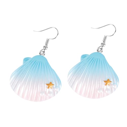 ORFOFE Schimmernde Muschel ohrstecker für Damen und Mädchen Tropfenförmig Modisch Langlebig Beach Style Strandohrringe Individuelles Schmuckaccessoire von ORFOFE
