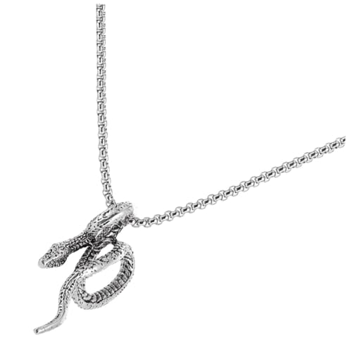 ORFOFE Schlangenkette Damen Punk Halskette mit Anhänger aus Langlebiger Legierung Modischer Vintage stil für Party Club Alltag von ORFOFE
