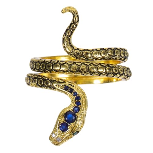 ORFOFE Schlangenring Damen Herren Schmuck Kreativer Zirkonia Fingerring Unisex Mode Trendaccessoire Universalgröße für Alltag Party Geschenk von ORFOFE