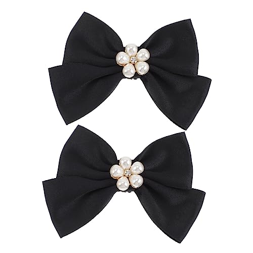 ORFOFE Schleifen Schuhclips mit Perlen Schmuck Hochzeit Brautschmuck Schuhdekoration Abnehmbare Schuhschmuck für Damen Party und Alltag von ORFOFE