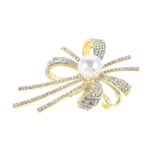 ORFOFE Schleifenbrosche Strassbrosche Für Kleider Perlenbroschen Für Damen Süße Knotenschleifen Broschen Anstecknadeln Für Damen Kleidernadel Schleifennadeln Für Rucksäcke von ORFOFE