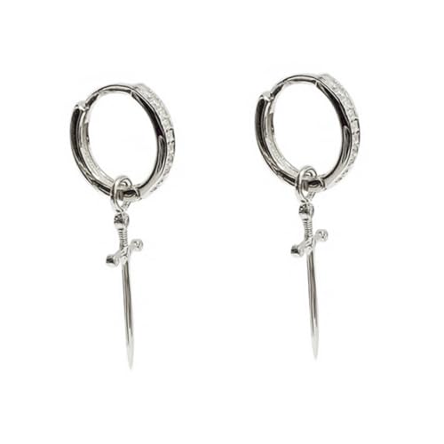 ORFOFE Schlichte Kleine Creolen Ohrringe mit Anhänger und Funkelnden Strasssteinen Nickelfrei und Hautfreundlich Modische Ohrhänger für Frauen und Teens Langlebig und Elegant für Alltag von ORFOFE