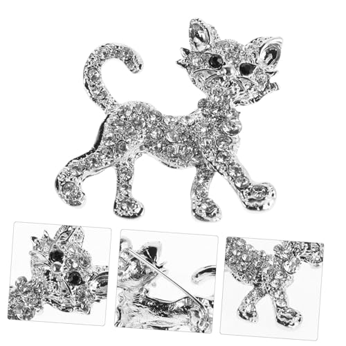 ORFOFE Silberne Katzenbrosche aus Funkelnder Legierung Verspieltes Design Hochwertige Verarbeitung Vielseitiges Damen accessoire Geschenk für Katzenliebhaberinnen Modische Anstecknadel ORFOFE Silberne Katzenbrosche aus Funkelnder Legierung Verspieltes Design Hochwertige Verarbeitung Vielseitiges Damen accessoire Geschenk für Katzenliebhaberinnen Modische Anstecknadel von ORFOFE