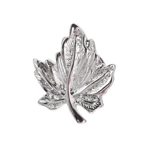 ORFOFE Silberne Maple Leaf Brosche Pin Vielseitige Anstecknadel für Kleidung Schal Mantel Taschen Dekorativer Schmuck für Damen und Herren von ORFOFE