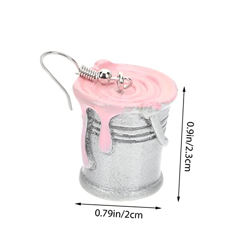 ORFOFE Statement Ohrringe Damen Kreative Asymmetrische Resin Ohrschmuck Farbige Paint Bucket Ohrhänger Leicht Nickelfrei Modisch für Alltag und von ORFOFE