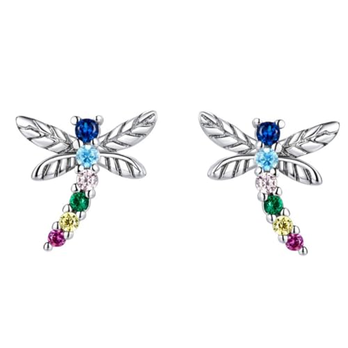 ORFOFE Sterling Silber Damen Ohrstecker Ohrringe mit Buntem Libellen Design Modisch Leicht Langlebig als für Frauen zu Besonderen Anlässen ORFOFE Sterling Silber Damen Ohrstecker Ohrringe mit Buntem Libellen Design Modisch Leicht Langlebig als für Frauen zu Besonderen Anlässen von ORFOFE