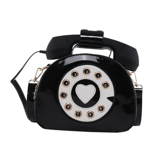 ORFOFE Stilvolle Damen Handtasche mit Retro Telefon-design Leichte PU Umhängetasche und Atmungsaktiv Vielseitig Tragbar als Schulter Crossbody Bag Einzigartiger Aufbewahrungsbeutel für von ORFOFE
