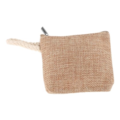 ORFOFE Stilvoller Aufbewahrungstasche für Münzen Lippenstifte Schlüssel Kosmetiktasche für Reisen Elegantem Design Cremefarben von ORFOFE