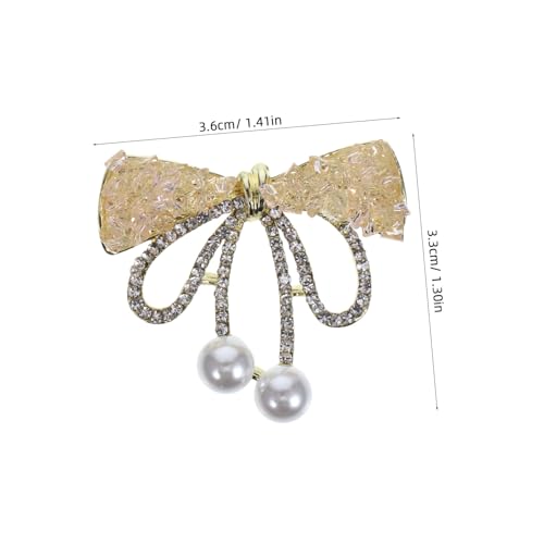 ORFOFE Strass Brosche Damen Schleifen design Glänzend Bowknot Pin für Jacken Kleider und Schals Langlebige Zinklegierung mit Funkelnden Kristallen Elegantes Schmuckaccessoire für Frauen von ORFOFE