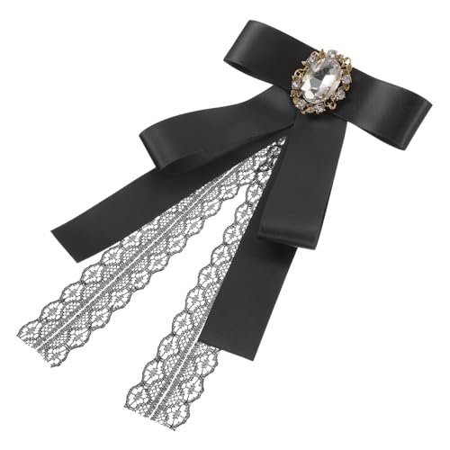 ORFOFE Strass Brosche Schleifen anstecknadel Damen mit Perlen und Spitze Elegante Kleidung Brosche für Blusen Kleider Hüte Sichere Befestigung Leicht und Langlebig für Geburtstage und von ORFOFE