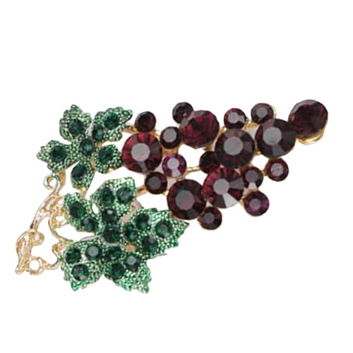 ORFOFE Strass Trauben Brosche Damen Schmuck Eleganter Anstecker für Mantel und Anzug Modisches Accessoire für Kleidung und Schals Vielseitig Einsetzbare Anstecknadel mit Funkelnden von ORFOFE