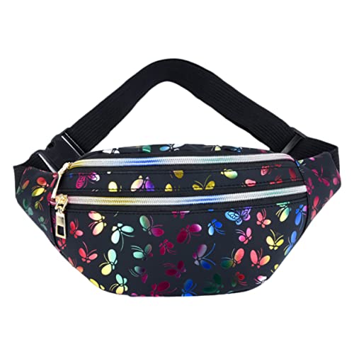 ORFOFE Stylische PU Waist Bag Damen Multifunktionale Handytasche Klein Crossbody Chest Bag Schwarz Komfortabel Praktisch Tragbar von ORFOFE