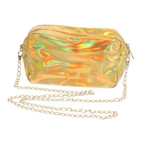 ORFOFE Stylische Pu umhängetasche Damen Kleine Schultertasche mit Funkelndem Flash drill Design Leichte Kompakte Kamera Alltagstasche für Mädchen Vielseitiger Begleiter in Gold von ORFOFE