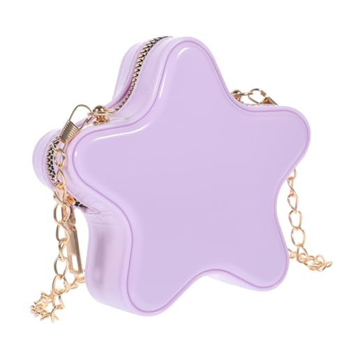 ORFOFE Süße Kleine Stern umhängetasche für Mädchen Leichte Ketten schultertasche aus Langlebigem PVC und Legierung Modische Crossbody Bag für Alltag und Freizeit Auffälliges Design in von ORFOFE