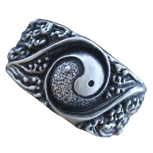 ORFOFE Unisex Taoism aus Antikem Silber mit Tai Chi Symbol Chinesischer Statement fingerring Komfortabel Modisches Schmuckaccessoire für Männer und Frauen ORFOFE Unisex Taoism aus Antikem Silber mit Tai Chi Symbol Chinesischer Statement fingerring Komfortabel Modisches Schmuckaccessoire für Männer und Frauen von ORFOFE
