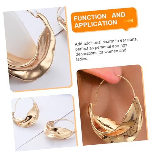 ORFOFE Unregelmäßige Creolen Ohrringe Damen Metall Blumenkorb Design Modische Ohrschmuck Langlebige Legierung Stilvolle Ohrdekoration für Frauen und Mädchen von ORFOFE