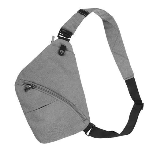 ORFOFE Verstellbare Herren Brusttasche Crossbody Sporttasche mit Reißverschluss Langlebiges Material Diebstahlschutz Verstellbarer Schultergurt für Reisen Wandern Alltag und Shopping von ORFOFE
