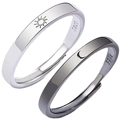ORFOFE Verstellbare Sun And Moon Partner Ringe für Alloy Material Langlebig und Vielseitig Kombinierbar und Ihn zur Liebe und von ORFOFE