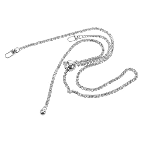 ORFOFE Verstellbare Taschenkette mit Glänzend Silbernem Metallriemen Vielseitiger Kettenriemen für Umhängetaschen Kompatibel mit Handtaschen Sicherer Verschluss für Täglichen Gebrauch von ORFOFE