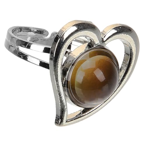 ORFOFE Verstellbarer Damen Stimmungsring Herzform Farbwechsel Modeschmuck Schmuckring aus Langlebiger für Party Hochzeit Geschenk von ORFOFE