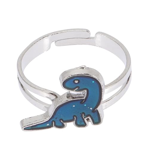 ORFOFE Verstellbarer Dinosaurier stimmungsring für Mädchen Farbwechsel durch Temperatur Modisches Accessoire aus Langlebiger für Geburtstage und Feiertage von ORFOFE