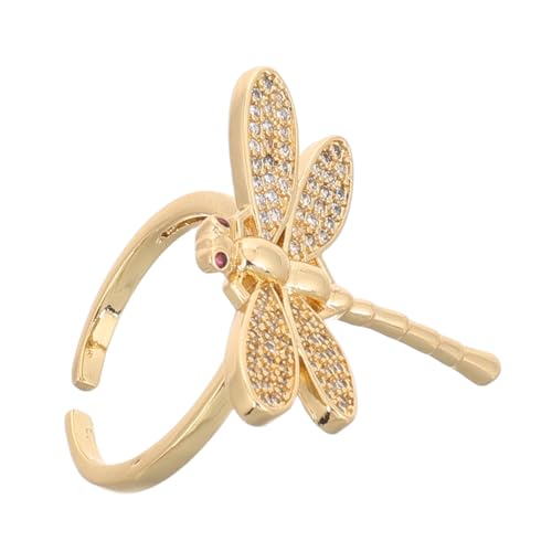 ORFOFE Verstellbarer Libellen ring Goldplattiert Offenes Wickel design Feiner Zirkonia Schmuck Damen Hochzeit Party Accessoire ORFOFE Verstellbarer Libellen ring Goldplattiert Offenes Wickel design Feiner Zirkonia Schmuck Damen Hochzeit Party Accessoire von ORFOFE