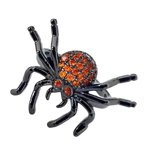 ORFOFE Verstellbarer Punk Spider Ring mit Strassbesatz Offener Gothic Schmuck für Damen und Herren Kreativer Vintage Stil Eleganter Fingerschmuck für Cosplay und Party von ORFOFE