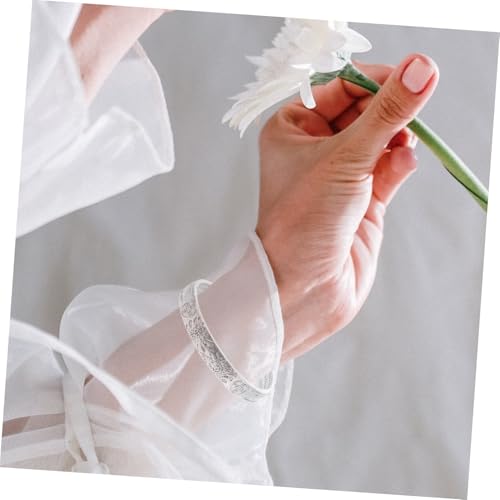 ORFOFE Verstellbarer Tibetischer Herren Armband Offene Manschette Vintage Buddhistisch Stil Edelstahl Armreif Geschenkidee für Geburtstag Weihnachten Muttertag von ORFOFE