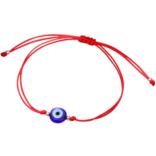 ORFOFE Verstellbares Evil Eye Armband Rotes Schutzarmband Doppeltes Rotes Seil Schmuck Handgefertigt für Damen Herren Freundschaft Geschenk von ORFOFE