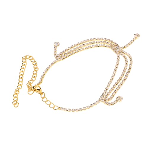 ORFOFE Verstellbares Metall Fußkettchen Damen Strand Schmuck Wasserfest Party Accessoire Goldfarben Stilvolle Knöchel Kette für Mädchen und Frauen von ORFOFE