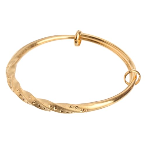 ORFOFE Verstellbares Vergoldetes Kupferarmband Damen Armreif mit Offenem Design Eleganter Einfacher Armschmuck Geschenk für Freundin Geburtstag Jubiläum von ORFOFE
