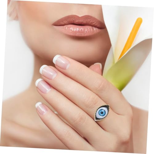 ORFOFE Vintage Alloy Ring mit Exaggeriertem Blaue Auge Design Punk Stil Statement Finger Schmuck Unverwechselbarer Damenschmuck für Partys und Halloween Individuelles Geschenk von ORFOFE