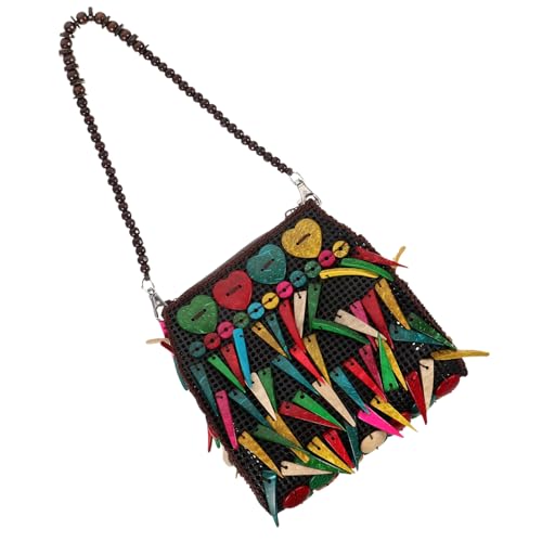 ORFOFE Vintage Boho Fransen Schultertasche Damen Umhängetasche mit Quaste und Reißverschluss für Alltag Strand Shopping Kleine Crossbody Tasche von ORFOFE