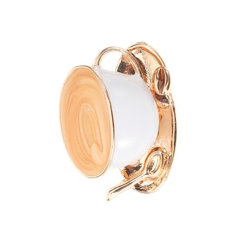 ORFOFE Vintage Brosche Kaffeetassen design Pullover Corsage Strickjackenclip Eleganter Schmuck für Damen und Herren Modische Anstecknadel für Kleidung und Schal von ORFOFE