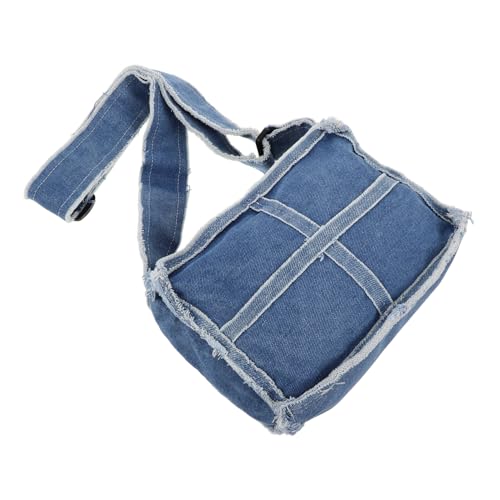 ORFOFE Vintage Denim Mini Umhängetasche Damen Retro Crossbody Bag Leicht Kompakt Vielseitig für Alltag Shopping und Ausgehen Stilvolle Jeans Schultertasche Chic Design von ORFOFE