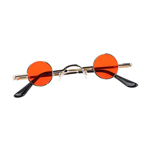 ORFOFE Vintage Punk Sonnenbrille Rund mit Metallrahmen UV Schutz Retro Stil für Damen Herren Runde Sonnenbrille mit und Robustem Metallrahmen ORFOFE Vintage Punk Sonnenbrille Rund mit Metallrahmen UV Schutz Retro Stil für Damen Herren Runde Sonnenbrille mit und Robustem Metallrahmen von ORFOFE
