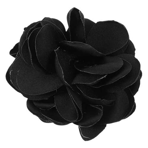ORFOFE Vintage Rosen Brosche aus Blumen Anstecknadel für Kleidung Schal Hut Rucksack Festliche Kleidung und Anzüge Schwarz Handgefertigt mit Blüten Design von ORFOFE