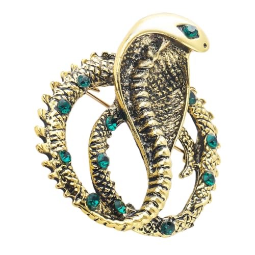 ORFOFE Vintage Schlangenbrosche Damen Broschen mit Strass Verzierung Kleidung Brosche Anstecknadel für Pullover Schal Halstuch Accessoire von ORFOFE