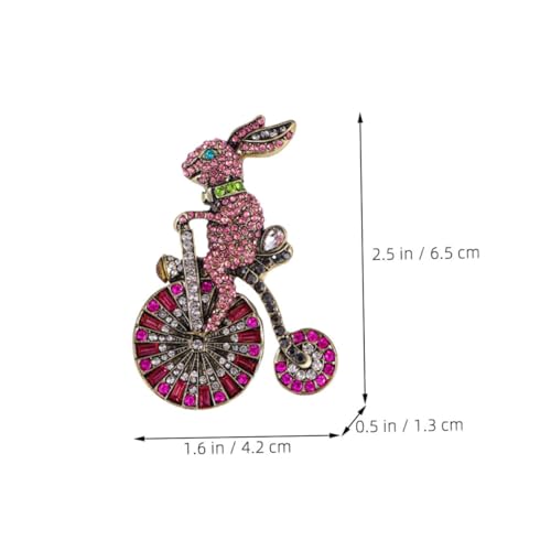 ORFOFE Vintage Strass Kaninchen Brosche Metall Anstecknadel Damen Kleidung Schmuck Accessoire für Party Konzert Business Ball von ORFOFE